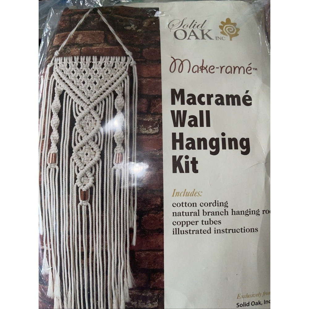 Macrame Wall Hanging Kit 10" x 36" - Brand New Sealed Solid Oak Brand DIY Urban